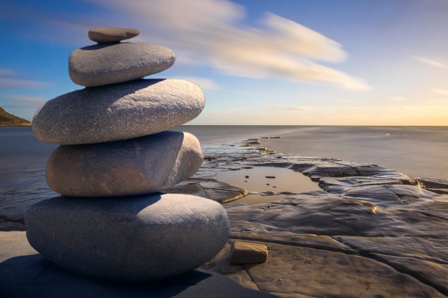 wellness programs, stacked of stones outdoors